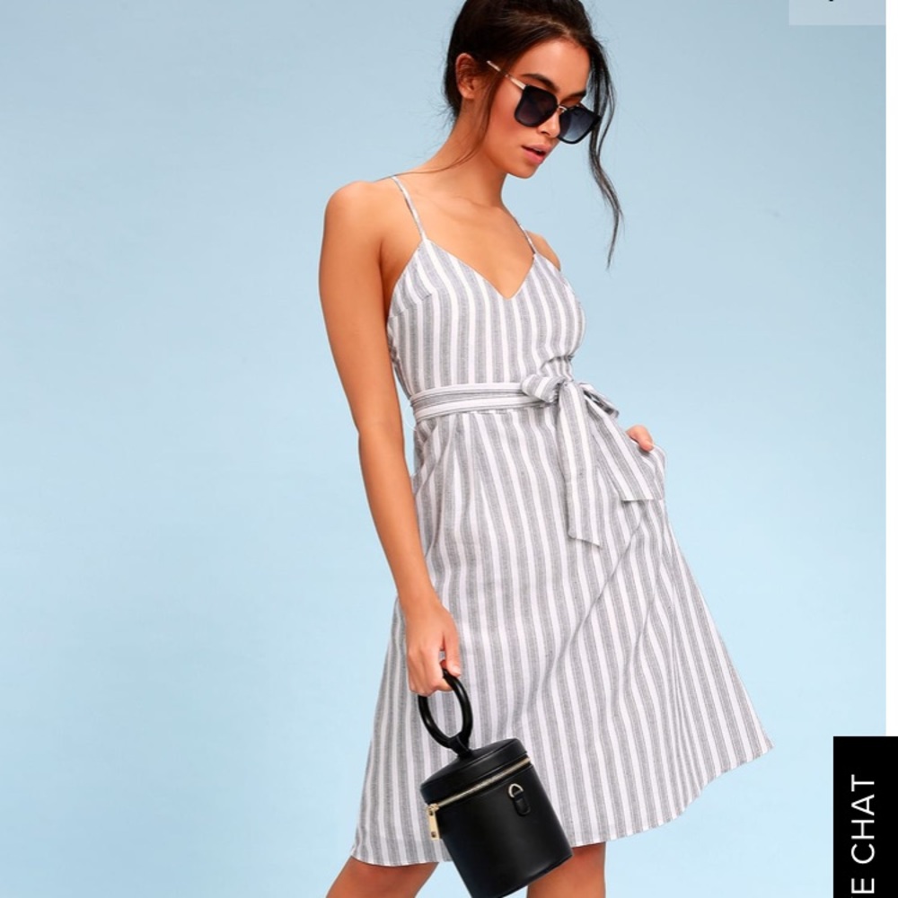 LuLu’s Nelson Striped Midi Dress